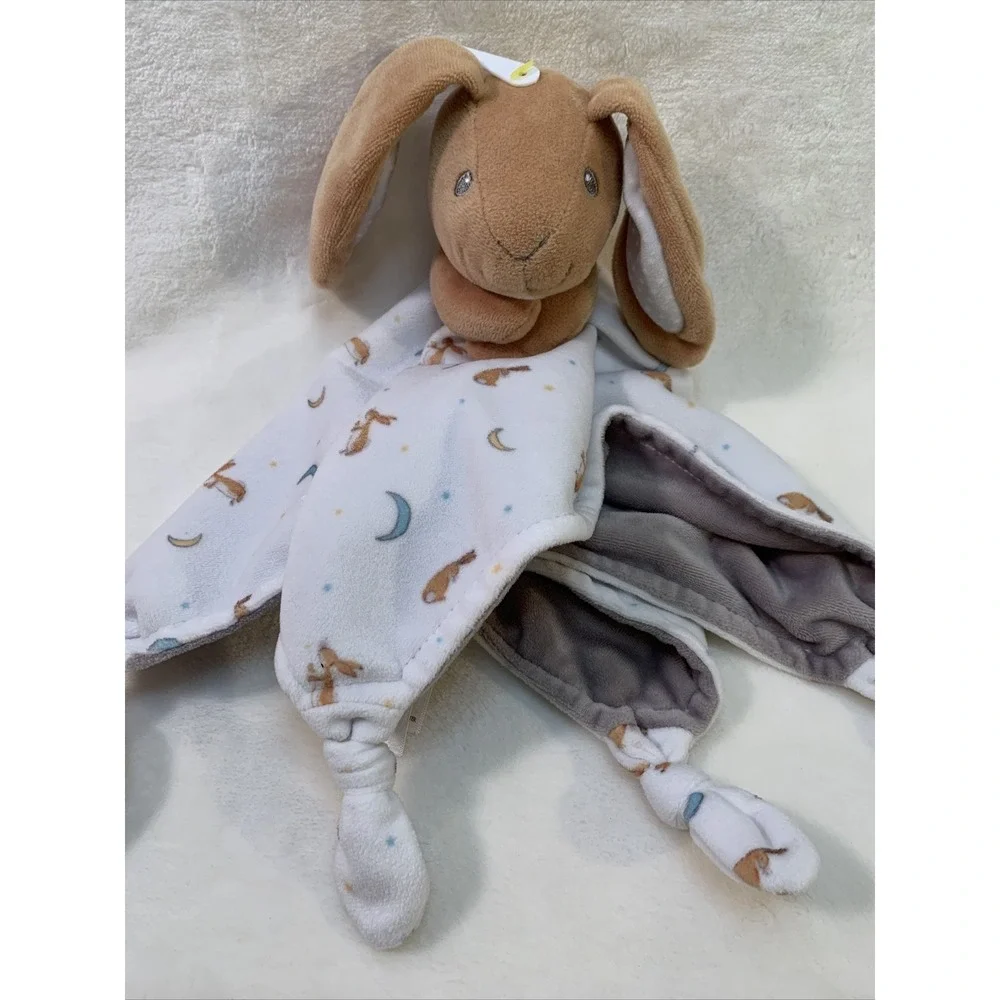 Guess How Much I Love You Bunny Baby‎ Security Blanket Lovey soft knot knotted